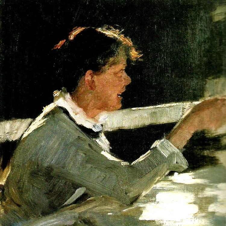 Peter Severin Kroyer figurstudie av helene christensen